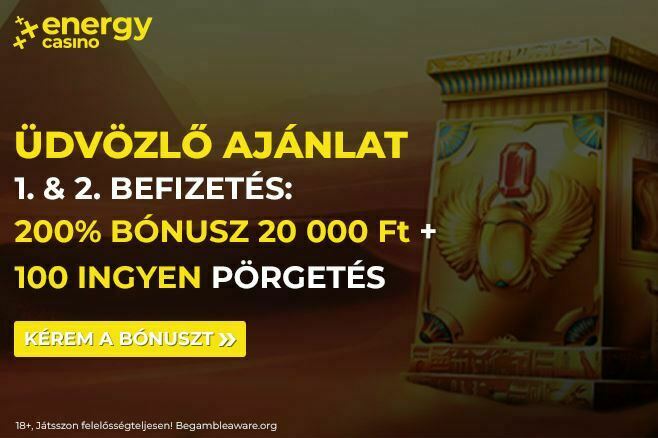 EnergyCasino Üdvözlő bónusz